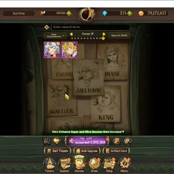 The Seven Deadly Sins: Grand Cross Accounts Endgame GLOBAL|1,5M CC|271 DM|2 LR+4 UR| LMeli3/6,P