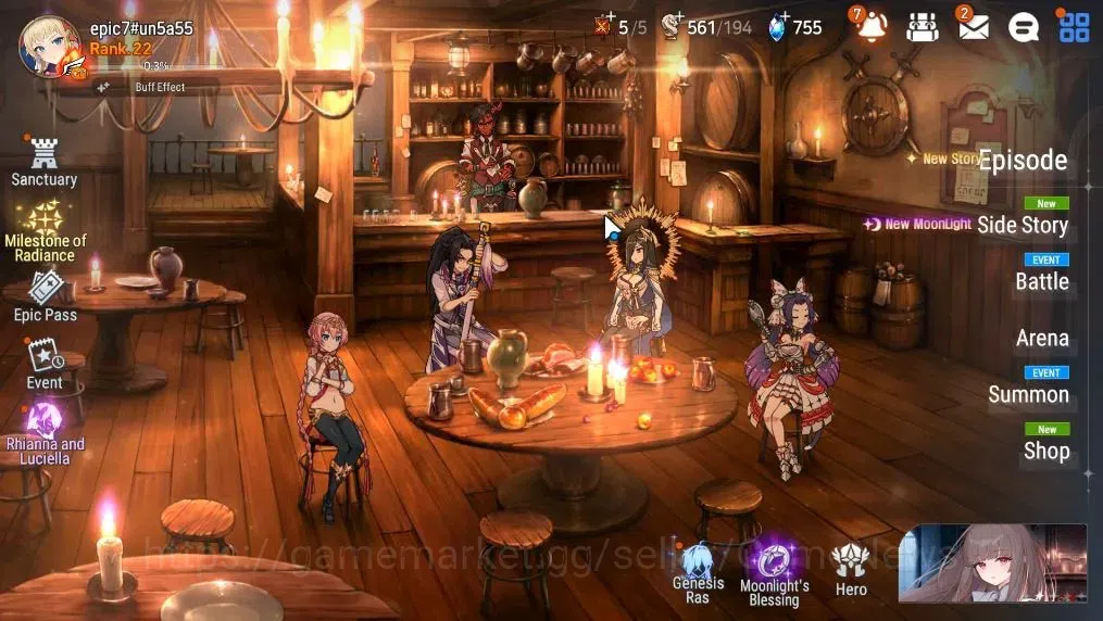Epic Seven Accounts GLOBAL Unverif|New Era|3 ML(NM Luna,FCecilia,AElen image 18