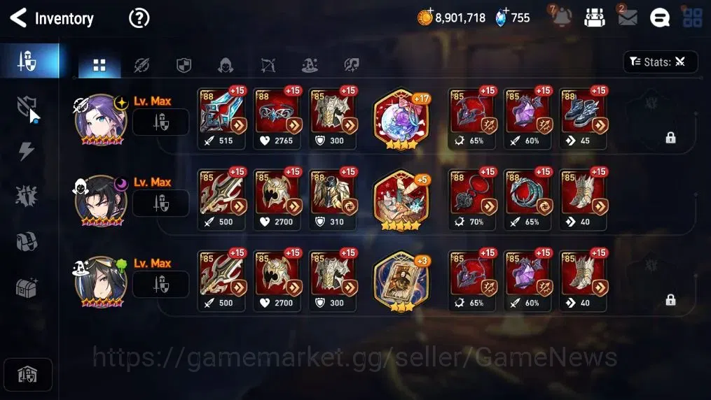 Epic Seven Accounts GLOBAL Unverif|New Era|3 ML(NM Luna,FCecilia,AElen image 9