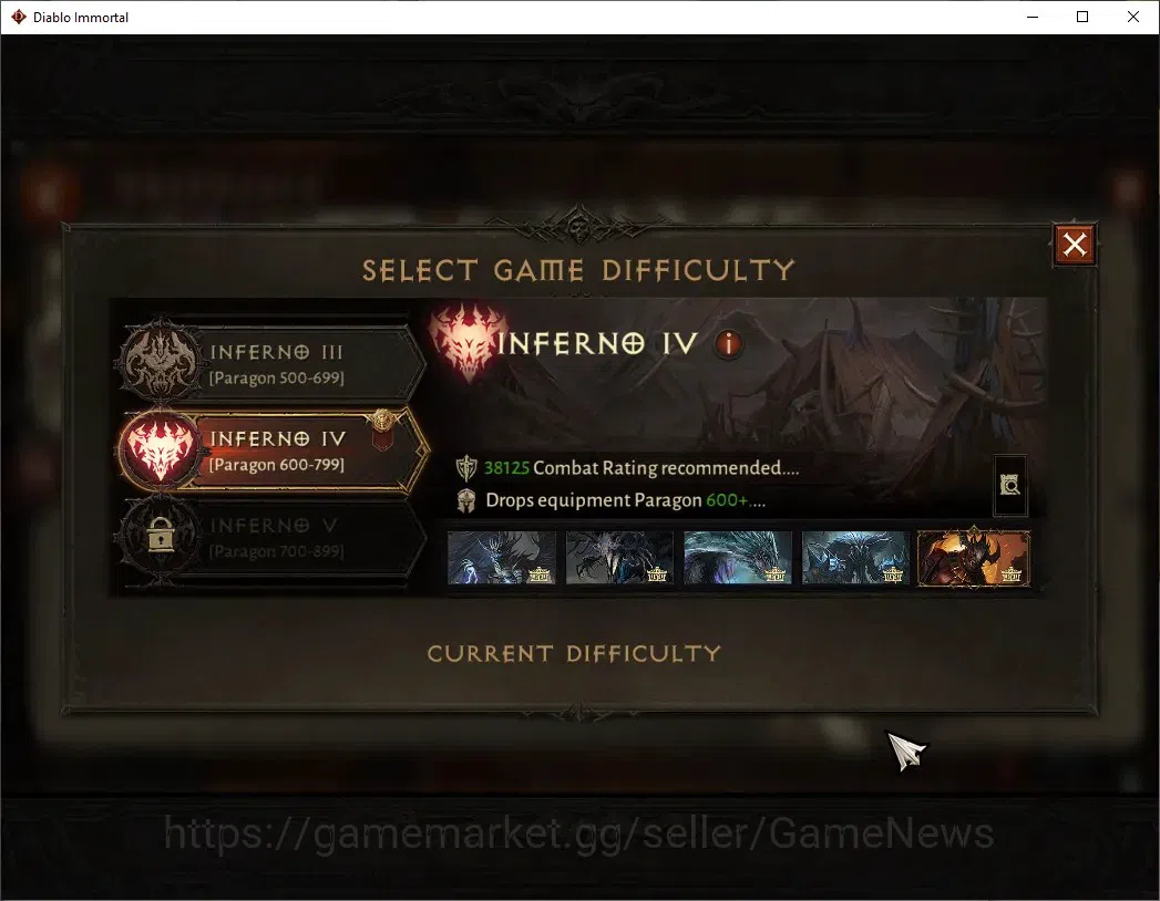Diablo Immortal Accounts SEA - Anu|CS ON|Lv60(692)|Blood Knight|40k CR|Reso image 12