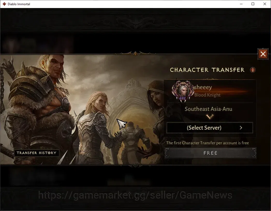 Diablo Immortal Accounts SEA - Anu|CS ON|Lv60(692)|Blood Knight|40k CR|Reso image 2