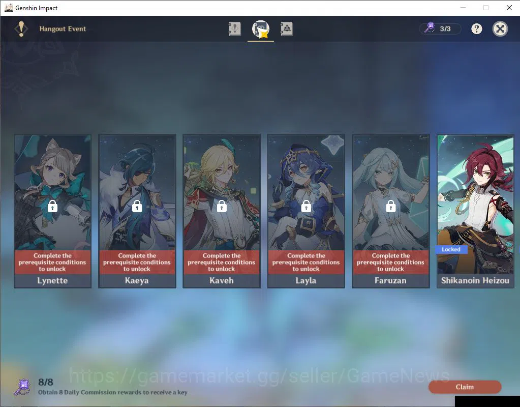 Genshin Impact Accounts ASIA|AR 59| 11 Limited +9(*5Weapon)|[NeuvillateC1, image 14
