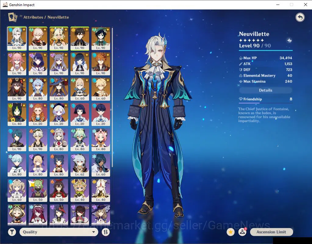 Genshin Impact Accounts ASIA|AR 59| 11 Limited +9(*5Weapon)|[NeuvillateC1, image 3