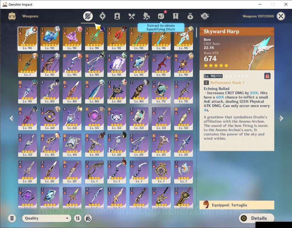 Genshin Impact Accounts ASIA|AR 59| 11 Limited +9(*5Weapon)|[NeuvillateC1, image 5