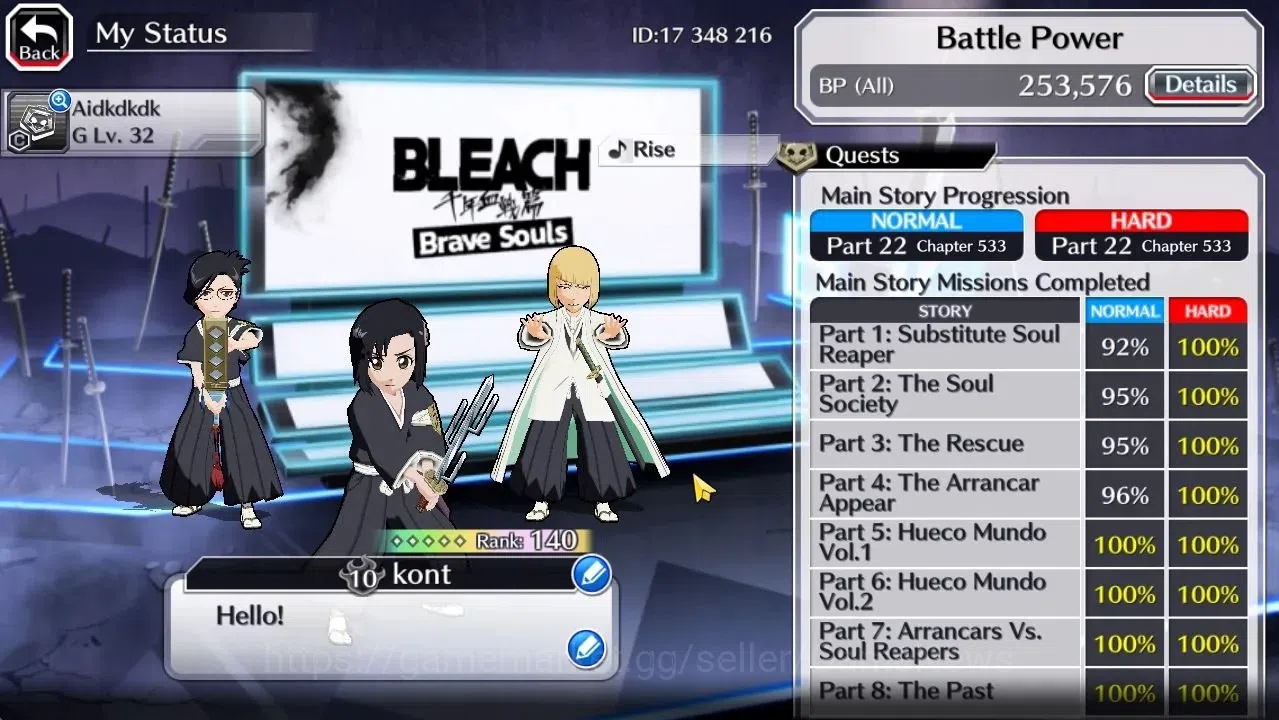Bleach: Brave Souls Accounts [GLOBAL]30K Orb|TYBW26[Momo,Shinji],Rukia 10th Ann image 4