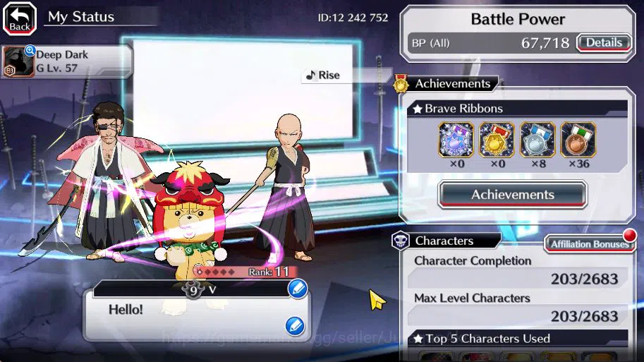 Bleach: Brave Souls Accounts [GLOBAL]6K Orbs+Fresh All Story|TYBW26(Ikkaku,Shun image 2