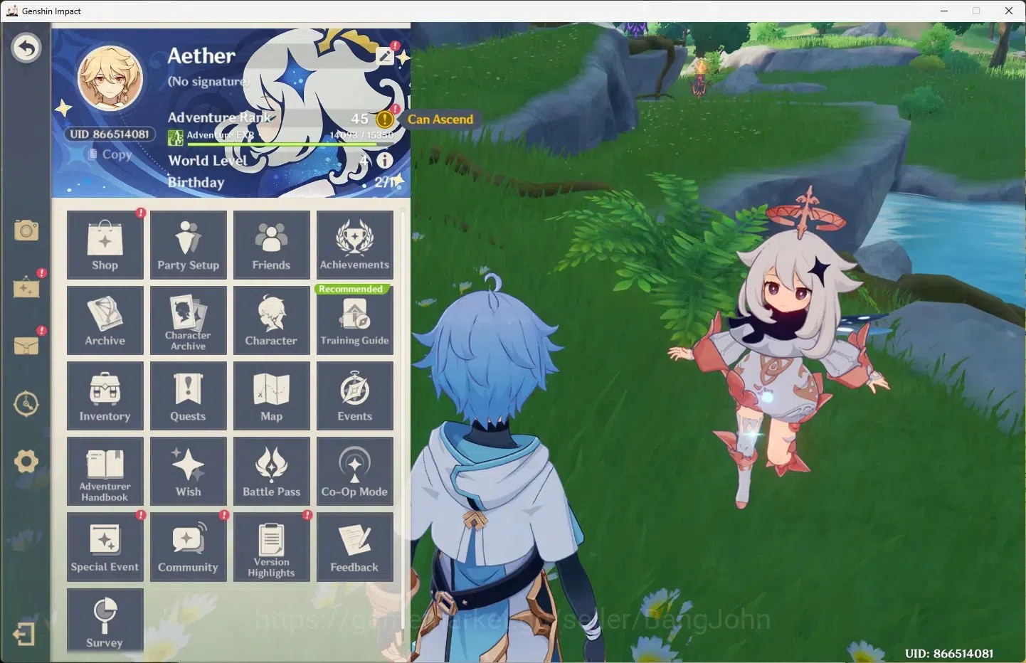 Genshin Impact Accounts Reroll Asia | AR 45 | 2 Limit+3 Charstd | Hu Tao,Chiori | MC Male | TakeMail Check SS GI416B 1