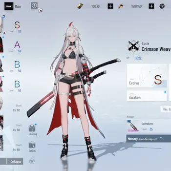Punishing: Gray Raven Accounts Mid-Game Asia |Lv 51| S Lucia Crimson Weave |10k BC, 3k YC, 5k BlueC|1 S Omniframe, 1 Wpn