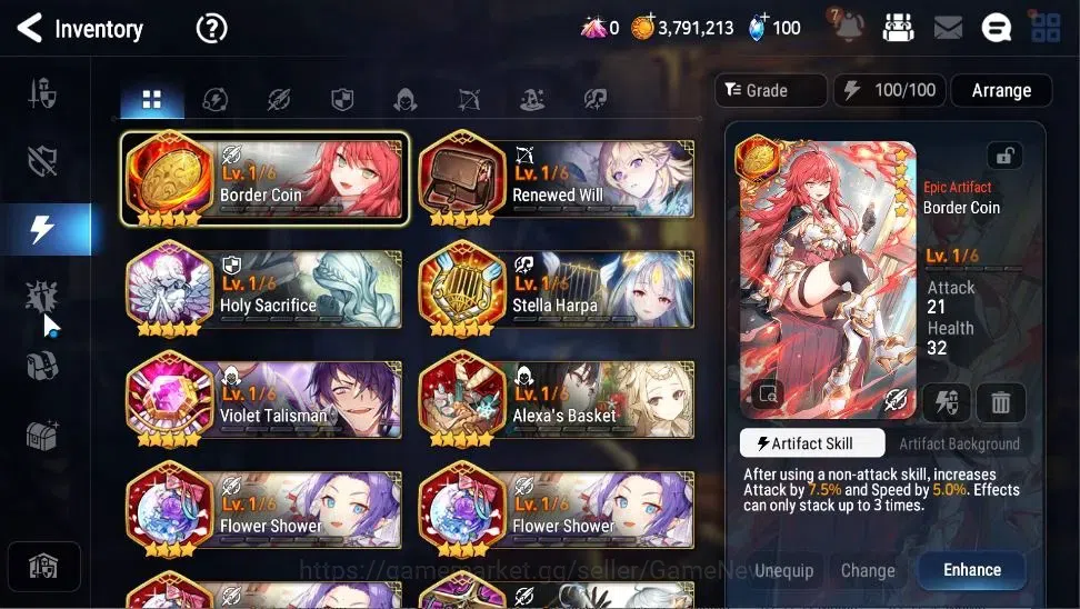Epic Seven Accounts Global|UnVerif|3 ML(SOT Snow,DP Aria,Arbiter Vildr image 16