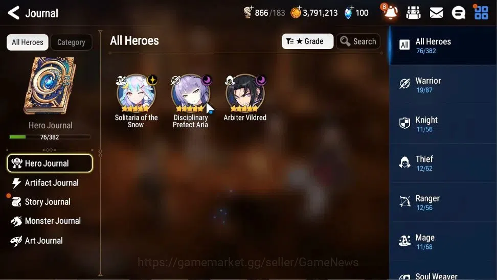 Epic Seven Accounts Global|UnVerif|3 ML(SOT Snow,DP Aria,Arbiter Vildr image 4