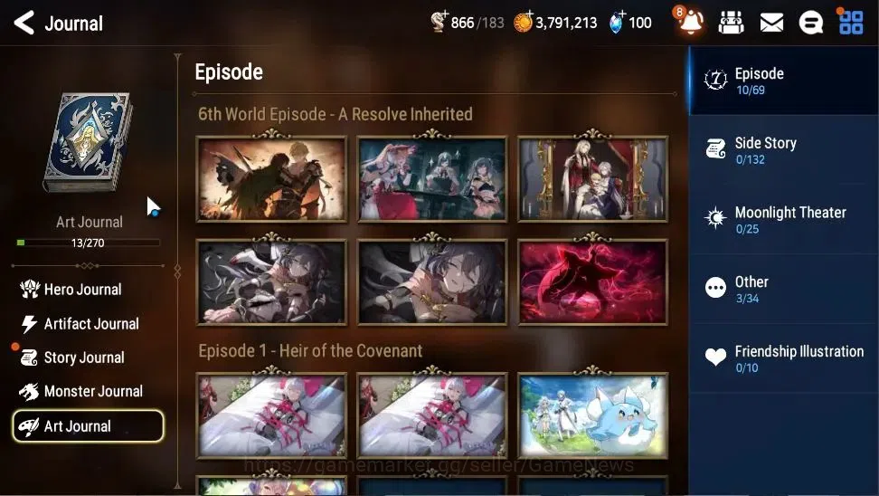Epic Seven Accounts Global|UnVerif|3 ML(SOT Snow,DP Aria,Arbiter Vildr image 8