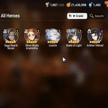 Epic Seven Accounts Starter Global Unverif|Fresh Starter|5ML(Lisette,SB Aramintha,Ruele,Albiter Vidred,Etc.)|PoH & Bless