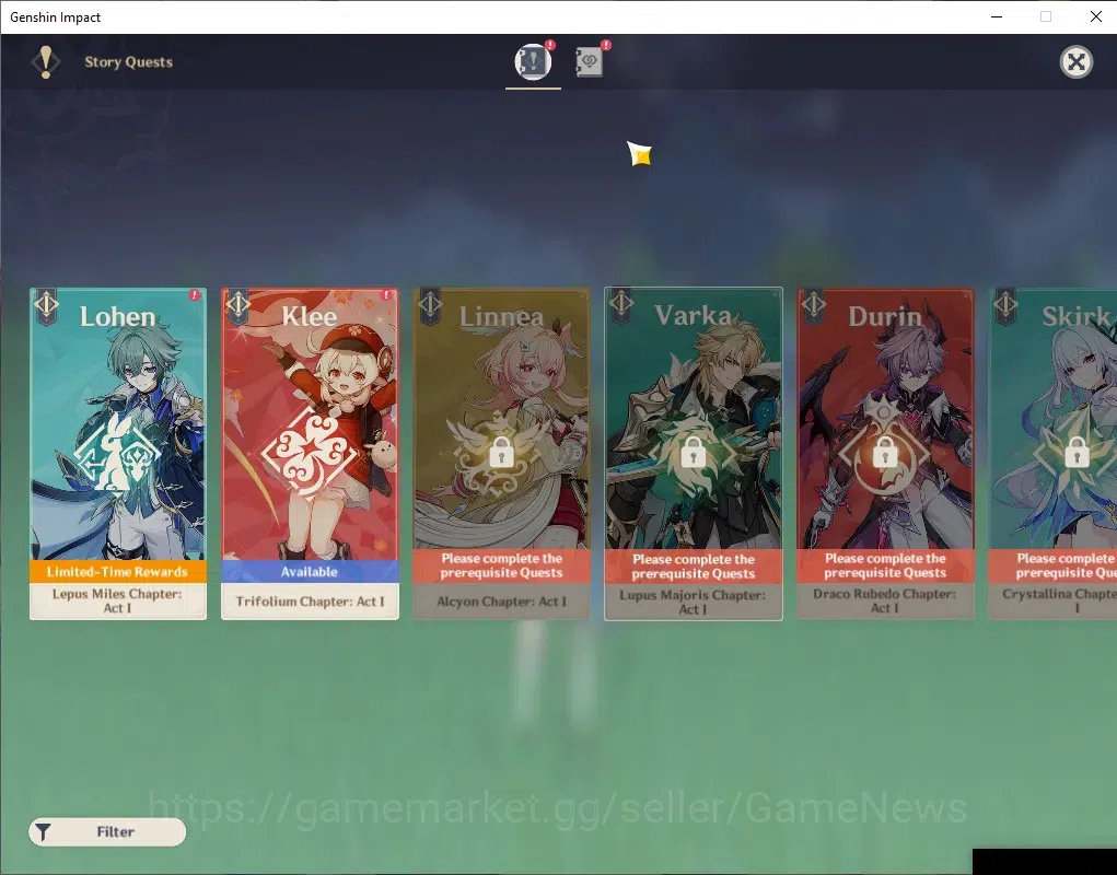 Genshin Impact Accounts ASIA| AR 33| BD Unset| 1 Limited + 3 (*5Standard)| image 13