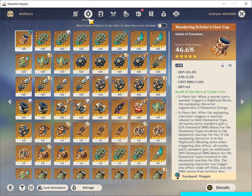 Genshin Impact Accounts Starter ASIA|AR 55|3 limited 3*5Weapon|ArlecchinoC1+Sign,Xilonen+(Jean,Mona)||Mc 5