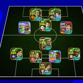 eFootball Accounts Legends & Iconic Players 9 MANAGER BOOSTER | COLECTIVE 3224+,NEW NEYMAR JR x LIONEL MESSI OLD x JOHAN