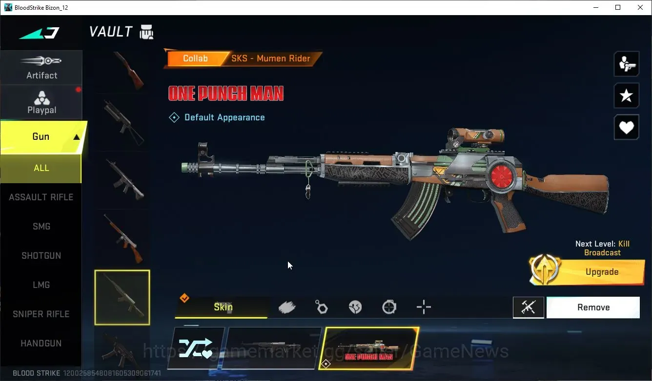 Blood Strike Accounts Collab Skin ASIA|ETERNAL Mp7-TideSong+MELEE Talon Scythe|Collab AOT2 M4A1 Batle Of Faith|1 ULTRA 1