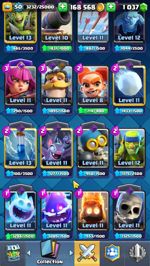 Clash Royale Accounts Midgame Lvl 50|Trophy 7698|KTL 14|Limited Skin|Card 118|8 EVO 7 Champ 20 Legendary 32 Epic 30 Rare 29 12