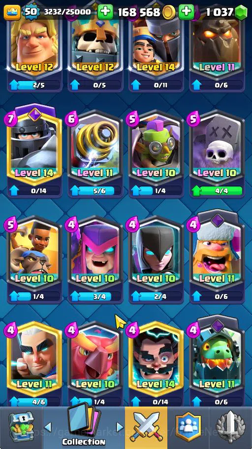 Clash Royale Accounts Midgame Lvl 50|Trophy 7698|KTL 14|Limited Skin|Card 118|8 EVO 7 Champ 20 Legendary 32 Epic 30 Rare 29 6