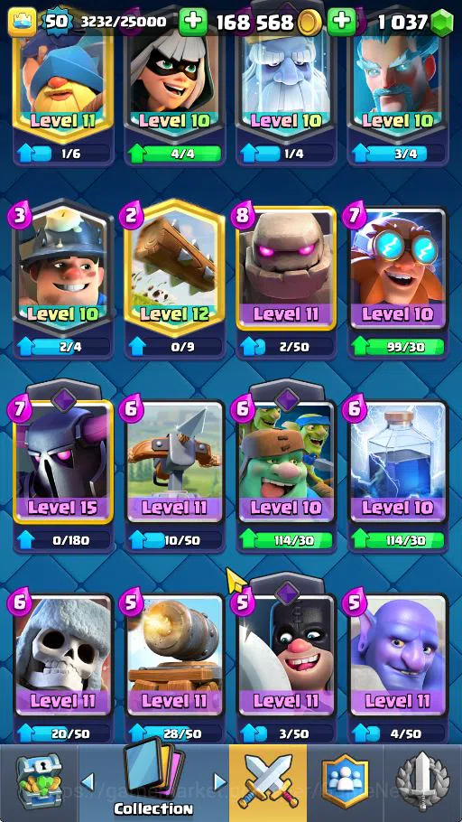 Clash Royale Accounts Midgame Lvl 50|Trophy 7698|KTL 14|Limited Skin|Card 118|8 EVO 7 Champ 20 Legendary 32 Epic 30 Rare 29 7