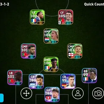 eFootball Accounts Legends & Iconic Players Mobile|PW 3187|Johan Cruyff Epic,Cristiano Ronaldo Epic,Luis Diaz ShowT,Steven