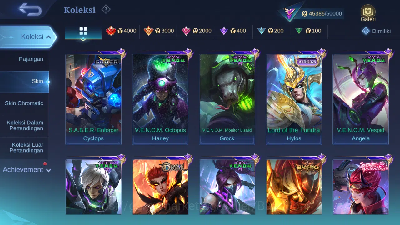 Mobile Legends: Bang Bang Accounts GLOBAL Hero 110 Skin 181 | Luckybox Irithel Roger  image 11
