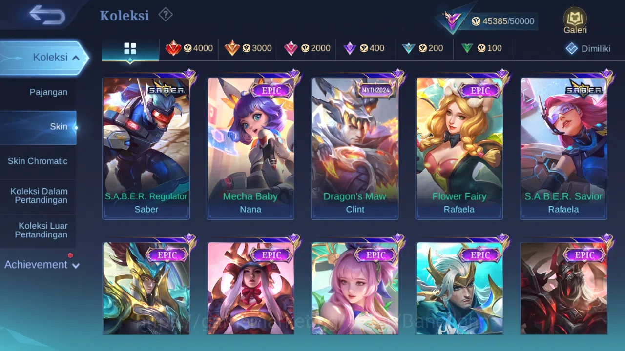 Mobile Legends: Bang Bang Accounts GLOBAL Hero 110 Skin 181 | Luckybox Irithel Roger  image 13