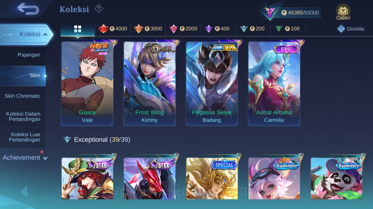 Mobile Legends: Bang Bang Accounts GLOBAL Hero 110 Skin 181 | Luckybox Irithel Roger  image 9