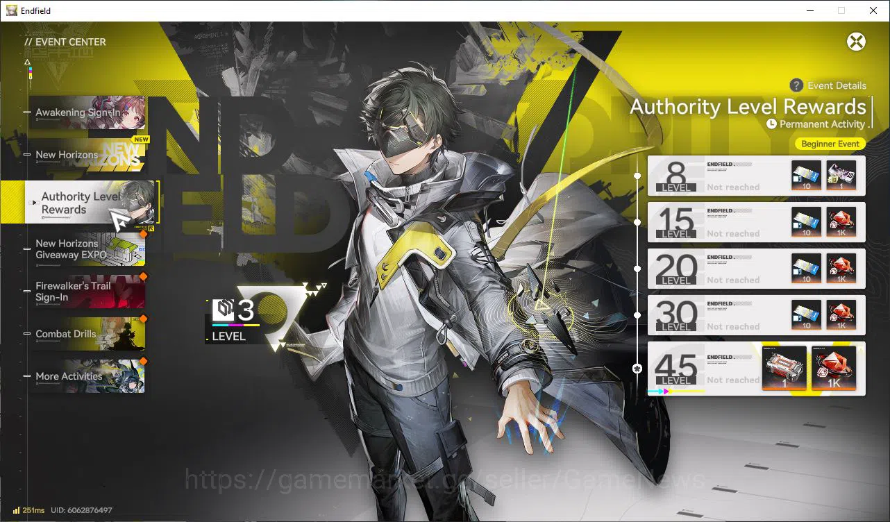 Arknights: Endfield Accounts NA/EU Lv3|Starter| Solo SSR Last 14