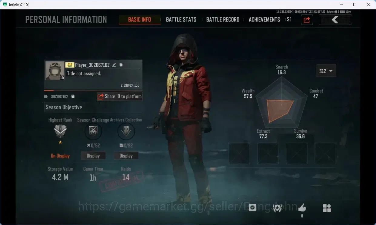 Arena Breakout Accounts Mobile | | LV 15 | SV 4.2 M | CV 1.3 M | TS Groza, image 1