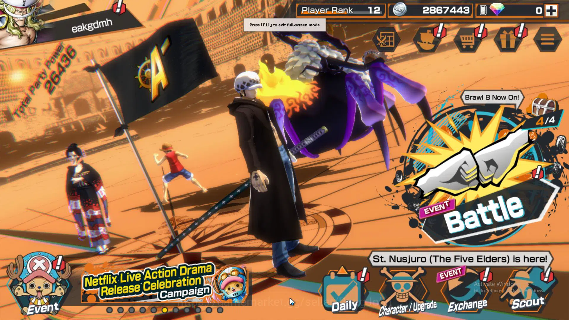 One Piece Bounty Rush Others GLOBAL | EX 4 | borsalino, LH monkey garp, st jayg image 1