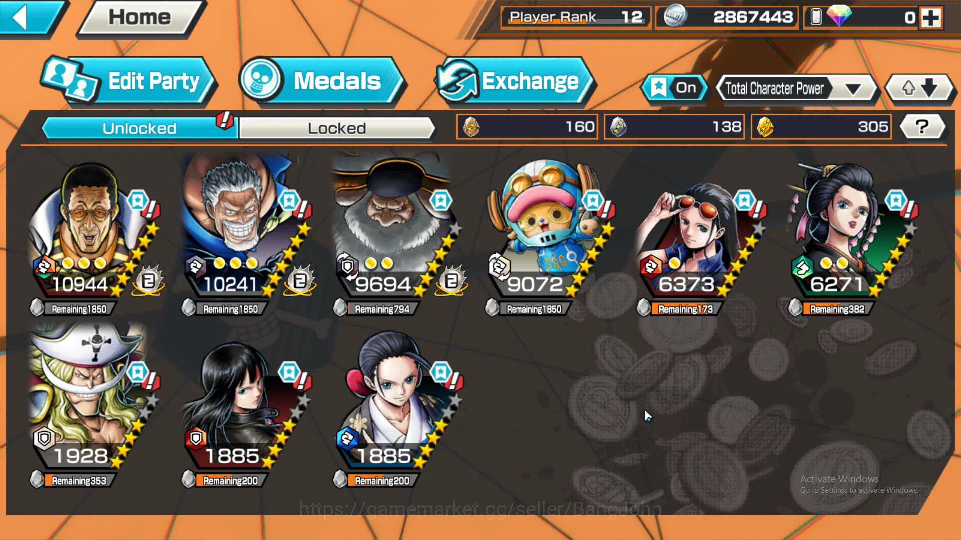One Piece Bounty Rush Accounts GLOBAL | EX 4 | borsalino, LH monkey garp, st jayg image 3