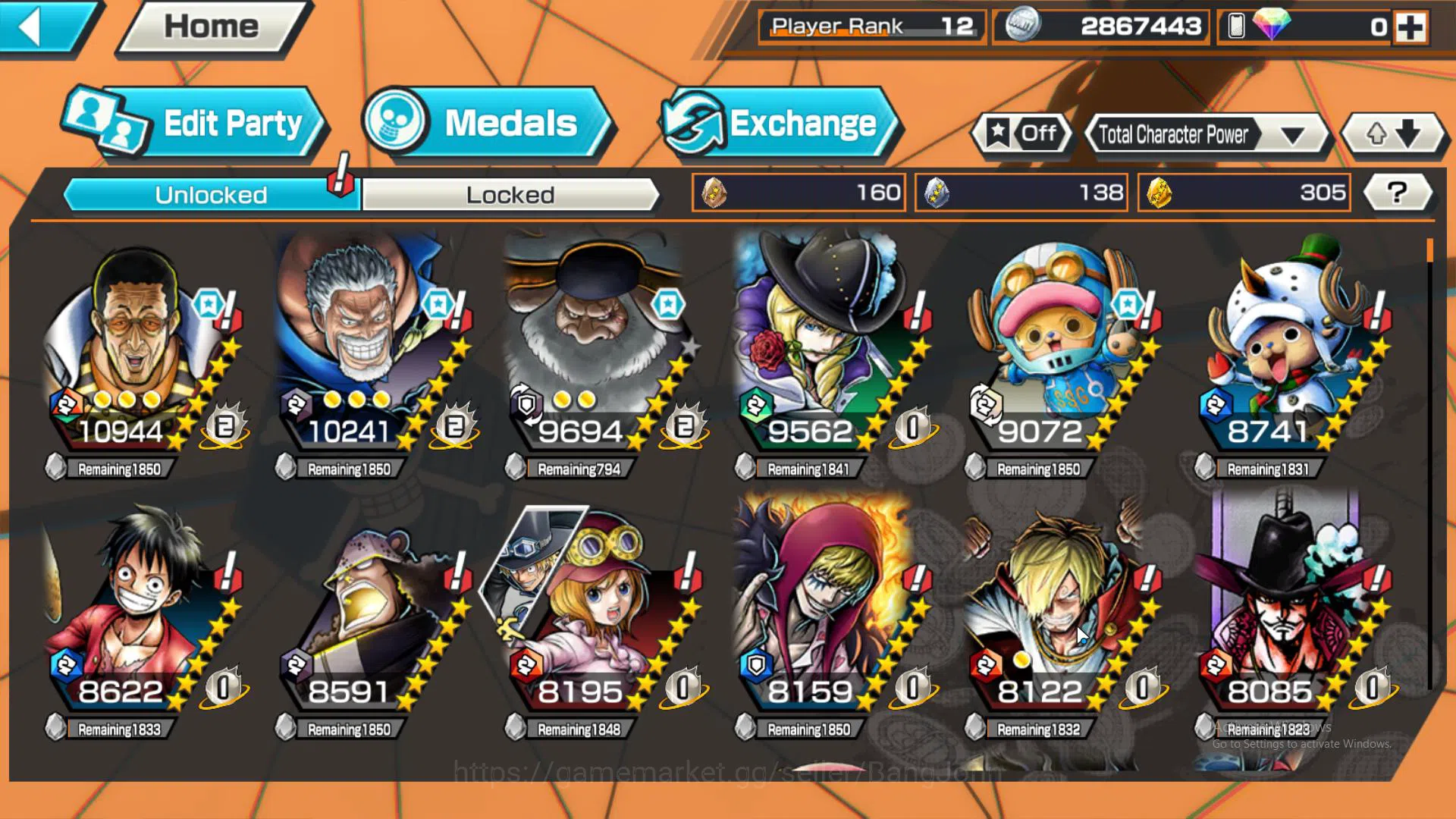 One Piece Bounty Rush Accounts GLOBAL | EX 4 | borsalino, LH monkey garp, st jayg image 4