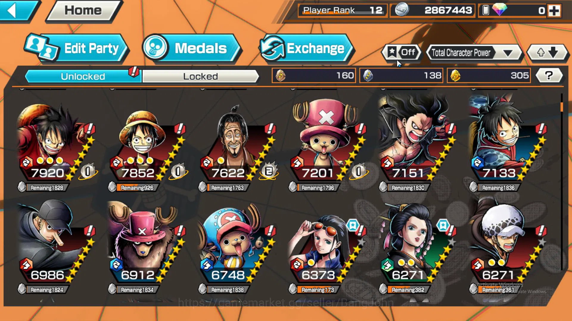 One Piece Bounty Rush Accounts GLOBAL | EX 4 | borsalino, LH monkey garp, st jayg image 5