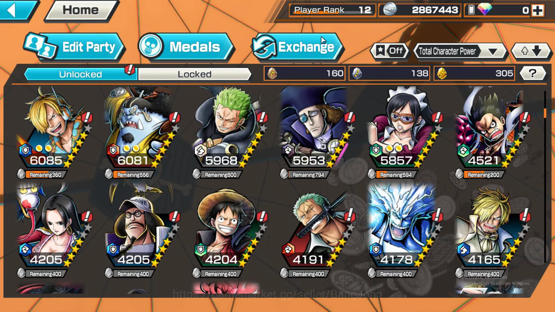 One Piece Bounty Rush Accounts GLOBAL | EX 4 | borsalino, LH monkey garp, st jayg image 6