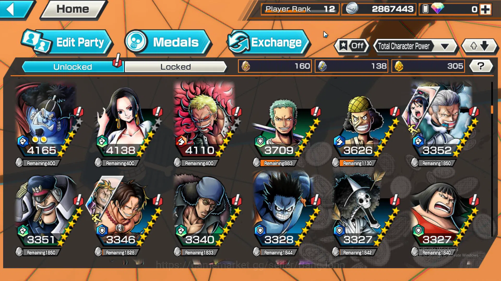 One Piece Bounty Rush Accounts GLOBAL | EX 4 | borsalino, LH monkey garp, st jayg image 7