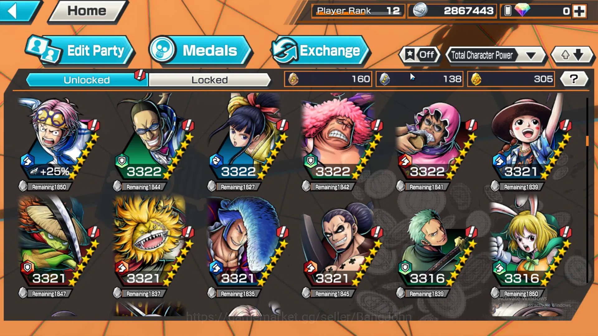 One Piece Bounty Rush Accounts GLOBAL | EX 4 | borsalino, LH monkey garp, st jayg image 8