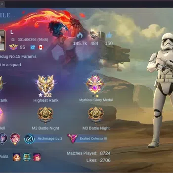 Mobile Legends: Bang Bang Accounts Others Global |Hero 133|Skin 398|Exalted|Legend Franco|SW Kimmy|KOF Masha|ASP