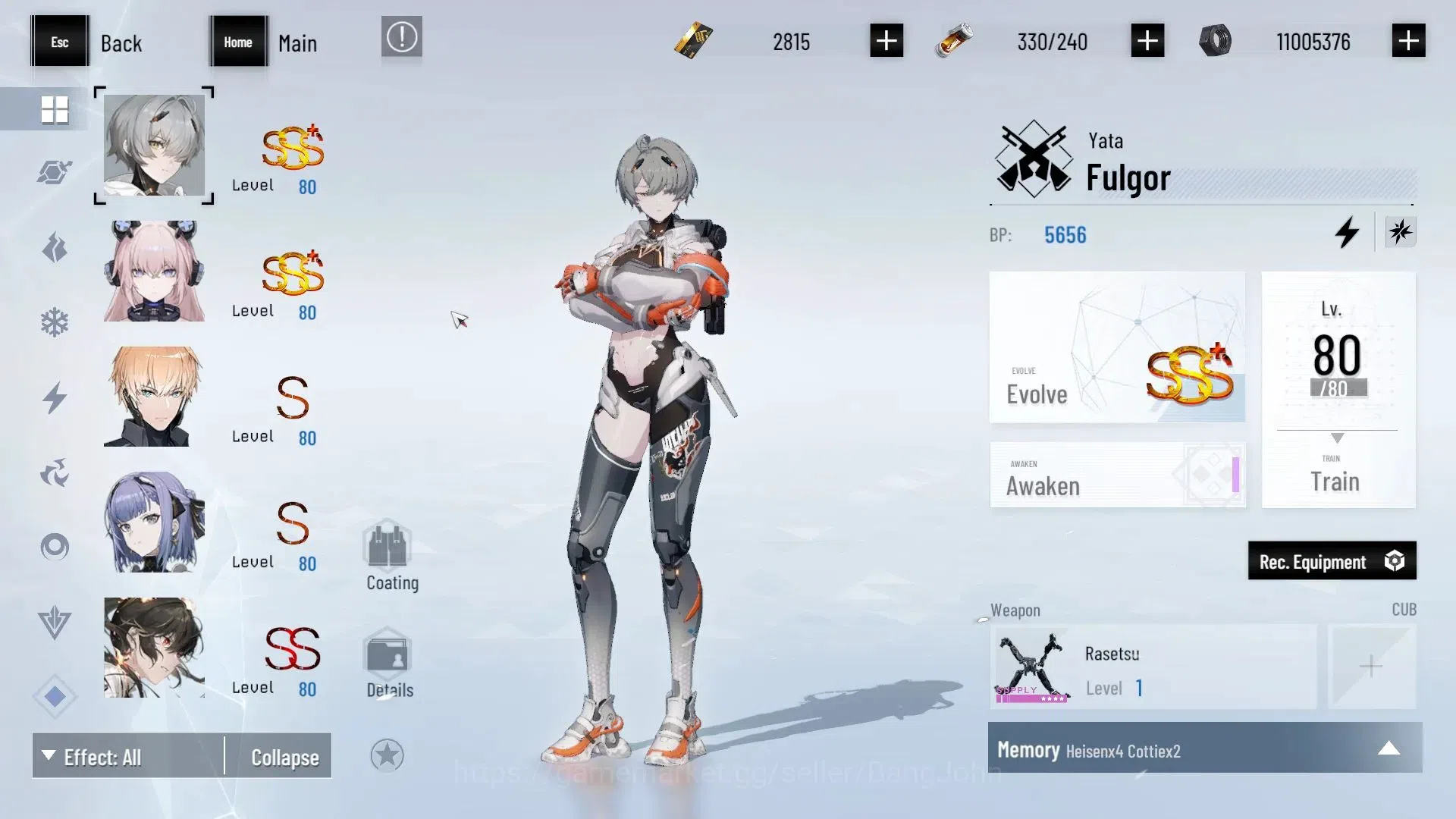 Punishing: Gray Raven Accounts End-Game ASIA |L103|Collab BlackShooter,DMC|(SS LuciaCW,SS NanamiS,SS 13