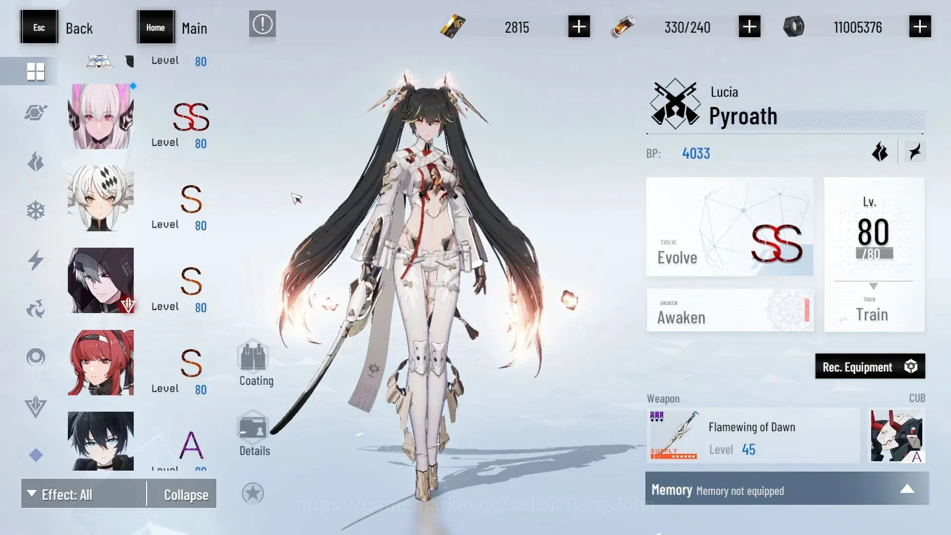 Punishing: Gray Raven Accounts End-Game ASIA |L103|Collab BlackShooter,DMC|(SS LuciaCW,SS NanamiS,SS 17