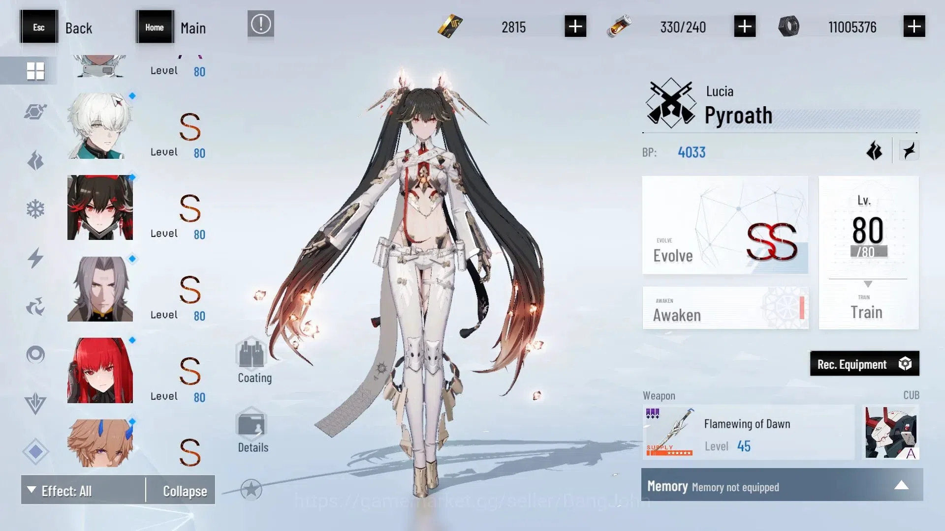 Punishing: Gray Raven Accounts End-Game ASIA |L103|Collab BlackShooter,DMC|(SS LuciaCW,SS NanamiS,SS 19