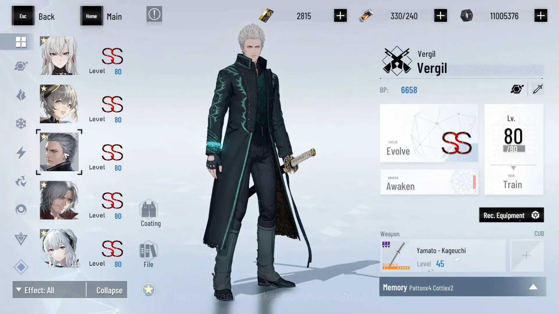 Punishing: Gray Raven Accounts End-Game ASIA |L103|Collab BlackShooter,DMC|(SS LuciaCW,SS NanamiS,SS 6