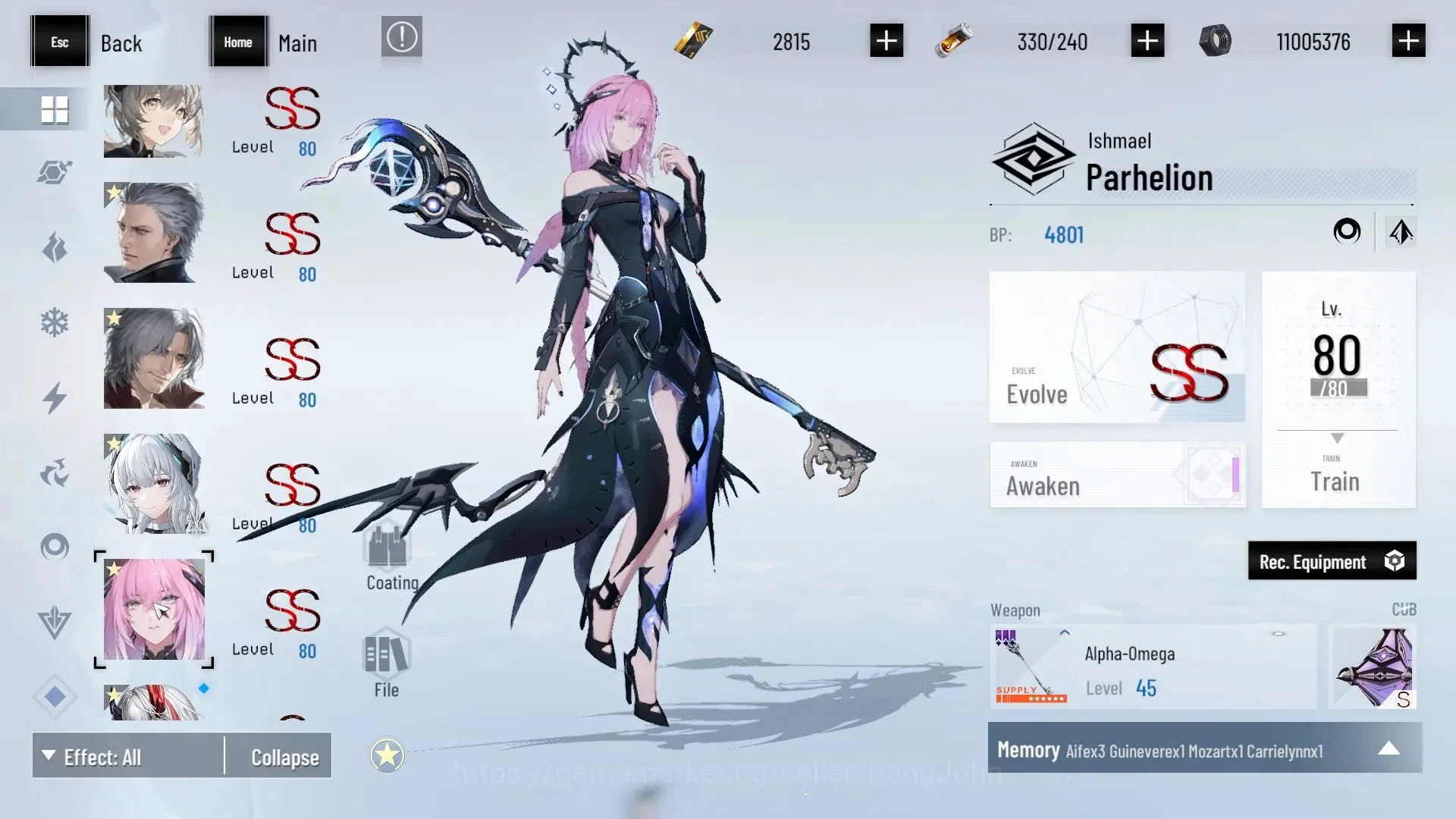 Punishing: Gray Raven Accounts End-Game ASIA |L103|Collab BlackShooter,DMC|(SS LuciaCW,SS NanamiS,SS 9