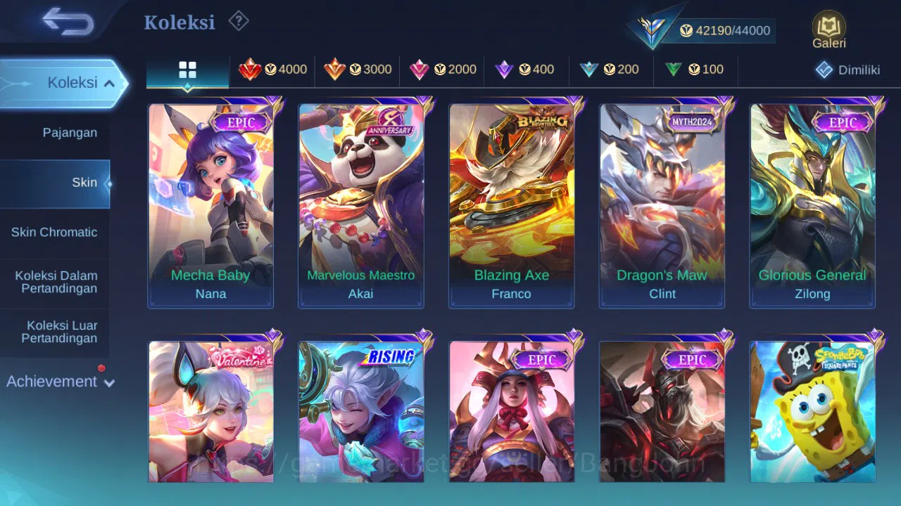 Mobile Legends: Bang Bang Accounts GLOBAL Hero 93 Skin 178 Luckybox Fanny Karrie | KO image 3