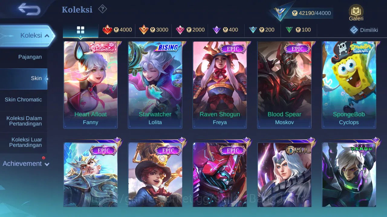 Mobile Legends: Bang Bang Accounts GLOBAL Hero 93 Skin 178 Luckybox Fanny Karrie | KO image 4
