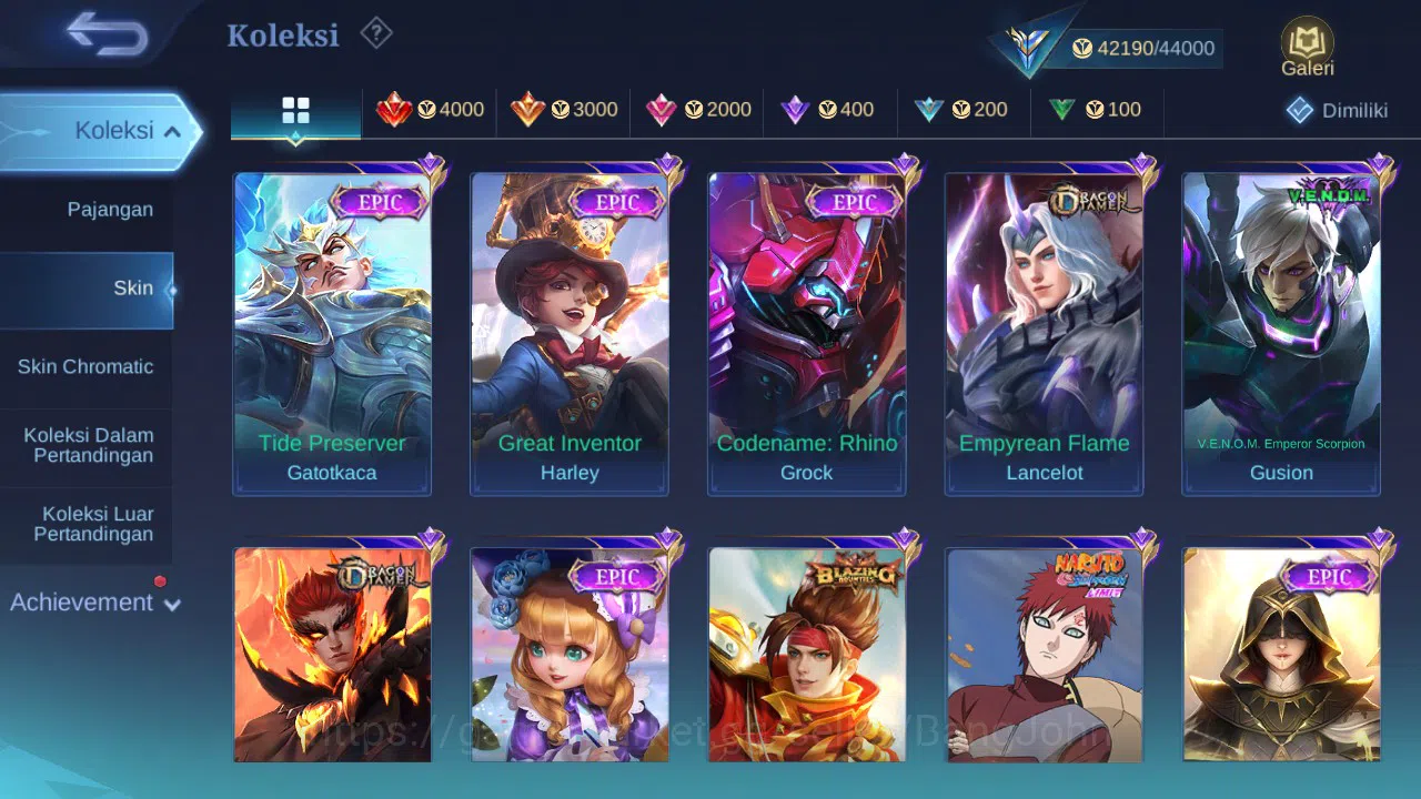 Mobile Legends: Bang Bang Accounts GLOBAL Hero 93 Skin 178 Luckybox Fanny Karrie | KO image 5