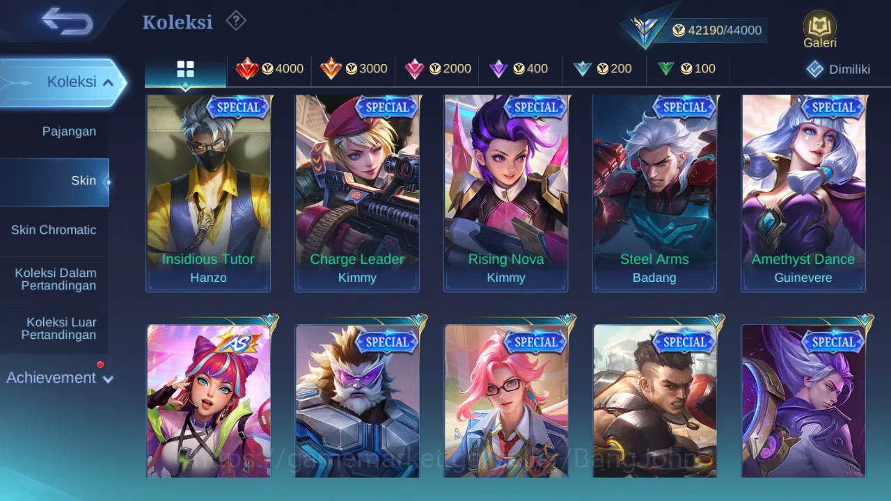 Mobile Legends: Bang Bang Accounts GLOBAL Hero 93 Skin 178 Luckybox Fanny Karrie | KO image 7