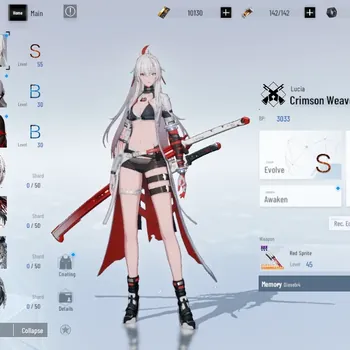 Punishing: Gray Raven Accounts Mid-Game NA |Lv 43|10k Black Cards| S Lucia Crimson Weave |2k Blue Cards|Log Kuro|Take
