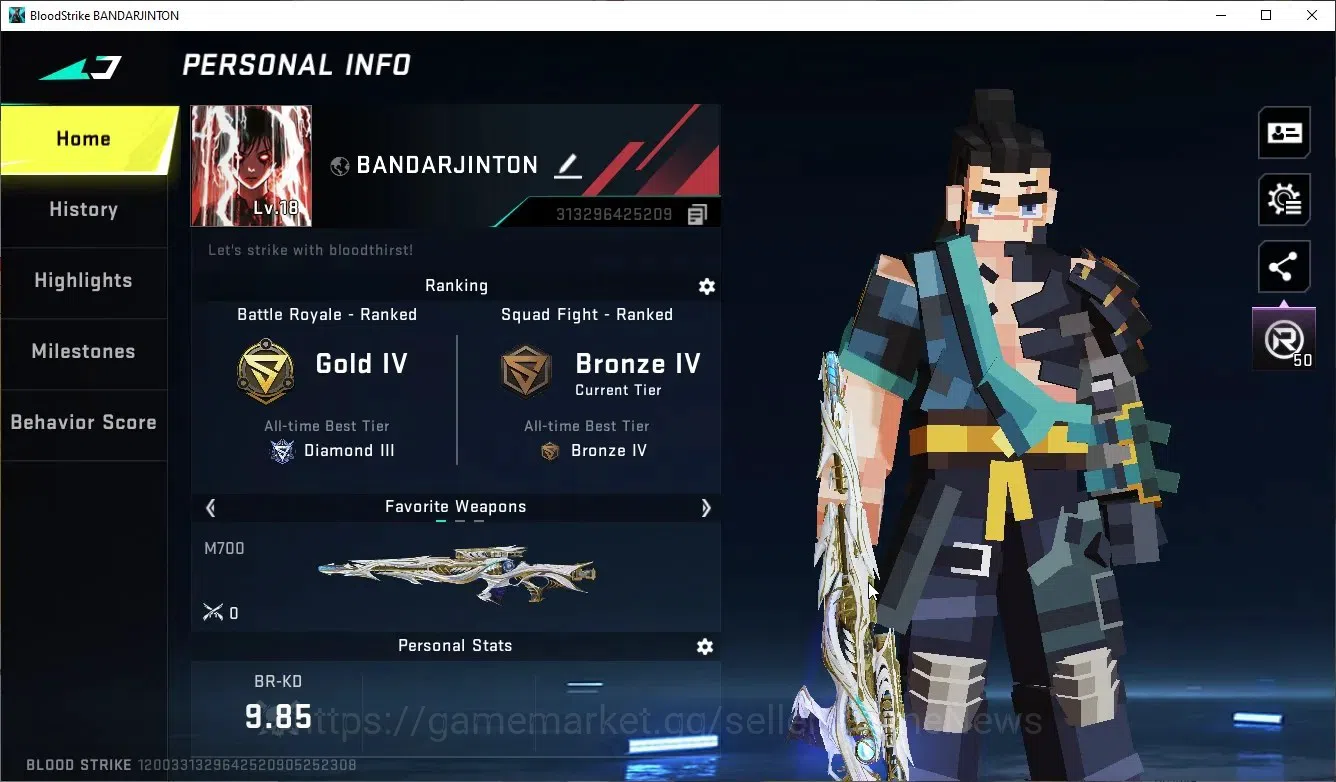 Blood Strike Accounts ASIA | ETERNAL M700-Retribution | 1 ULTRA Striker  image 2