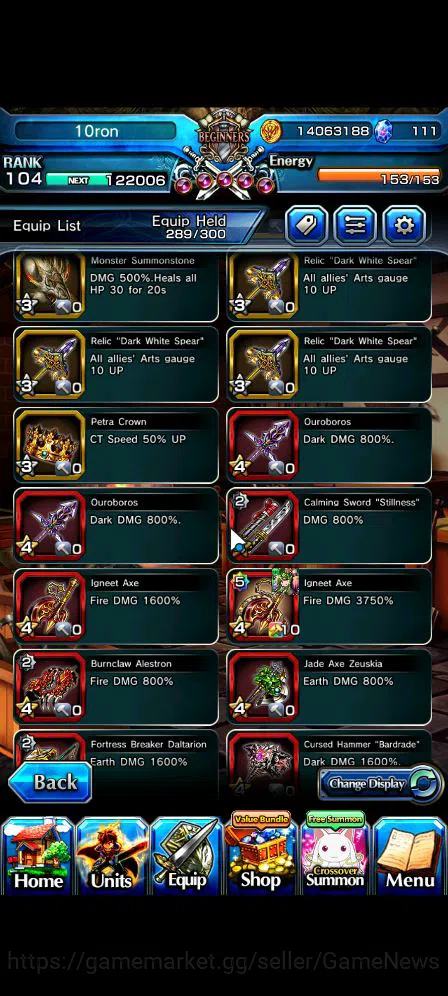 Grand Summoners Accounts Mid-Game Global|Rank 104|22 Ascend|InumutaTW,Madoka KanameTW,Summer MiyuTW,EmiyaTW,ChloeTW,Crus 11