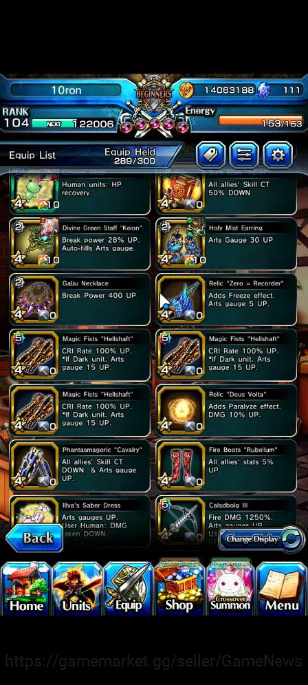 Grand Summoners Accounts Mid-Game Global|Rank 104|22 Ascend|InumutaTW,Madoka KanameTW,Summer MiyuTW,EmiyaTW,ChloeTW,Crus 17